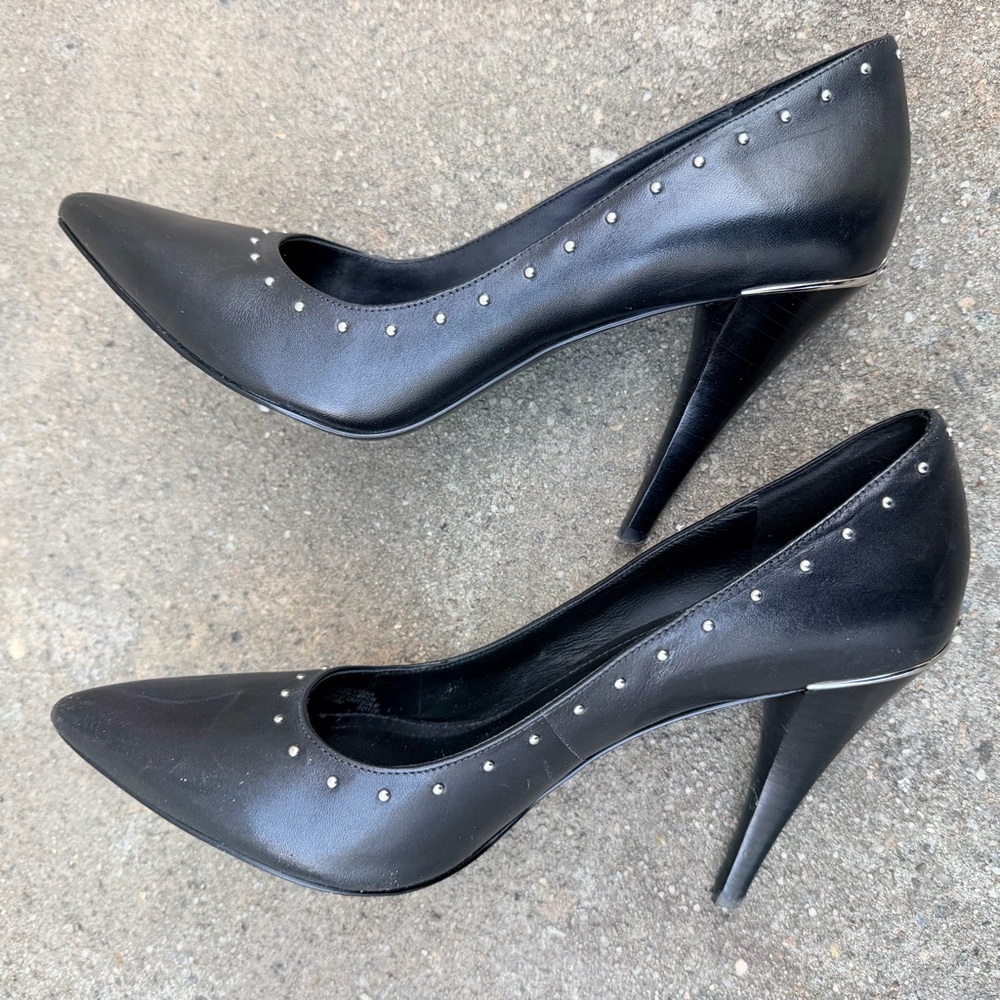 MICHAEL Michael Kors Black Studded Heels Pumps Sz 8.5M